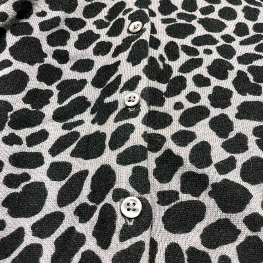Tommy Hilfiger Cardigan Sweater Women Size XS Camo Leopard Cheetah Black Gray - Picture 10 of 10